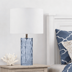Deniz Table Lamp Set - styled on console table