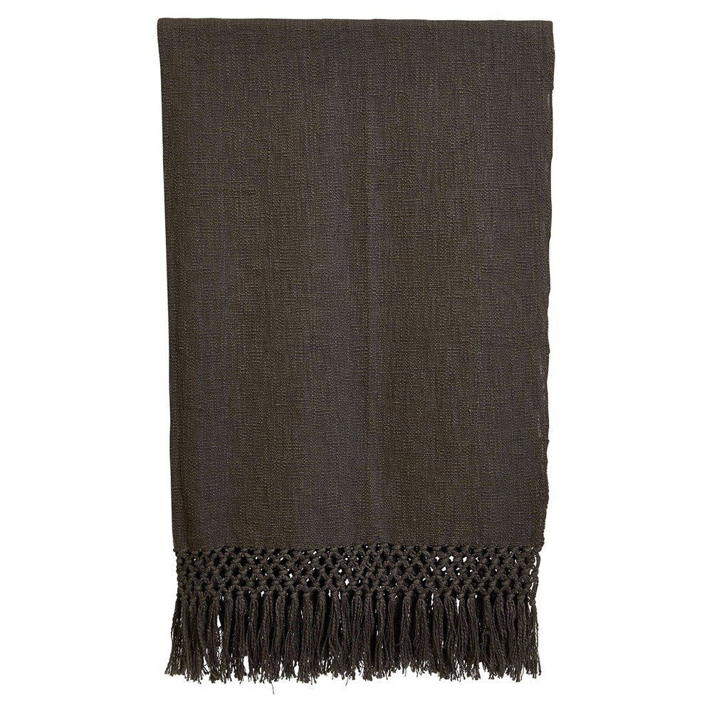 Artisan cotton throw blanket natural color lifestyle