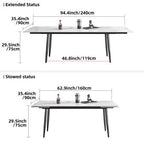 Round walnut table side angle showing pedestal height
