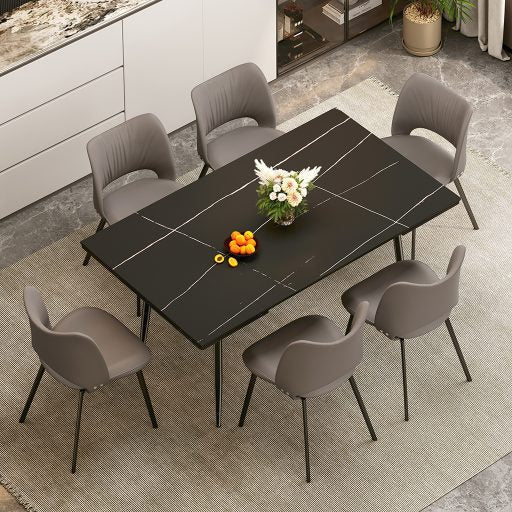 Extension leaf storage underneath sintered stone table