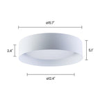 3-Light Opal Glass Flush Mount Ceiling Light - Ultra-Slim 15.7in