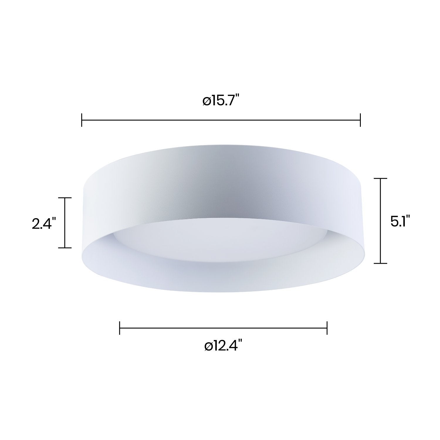 3-Light Opal Glass Flush Mount Ceiling Light - Ultra-Slim 15.7in