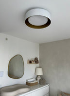 3-Light Opal Glass Flush Mount Ceiling Light - Ultra-Slim 15.7in