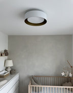 3-Light Opal Glass Flush Mount Ceiling Light - Ultra-Slim 15.7in