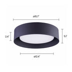 3-Light Opal Glass Flush Mount Ceiling Light - Ultra-Slim 15.7in