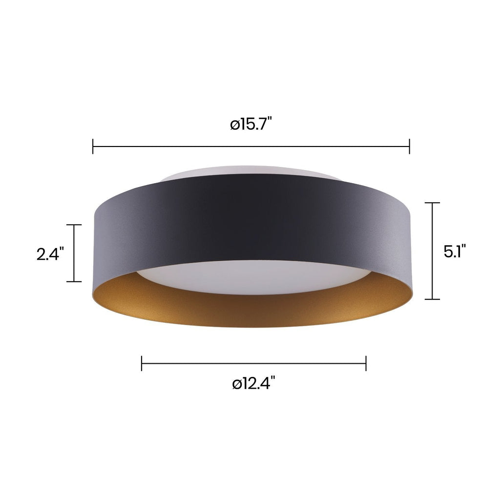 3-Light Opal Glass Flush Mount Ceiling Light - Ultra-Slim 15.7in