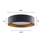 3-Light Opal Glass Flush Mount Ceiling Light - Ultra-Slim 15.7in