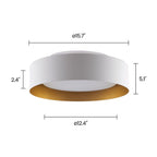 3-Light Opal Glass Flush Mount Ceiling Light - Ultra-Slim 15.7in