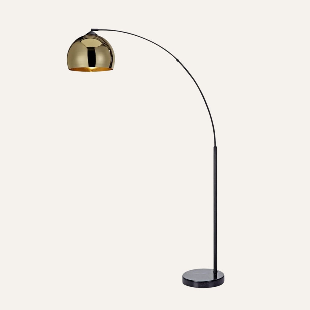 Marble Base Arc Floor Lamp side view