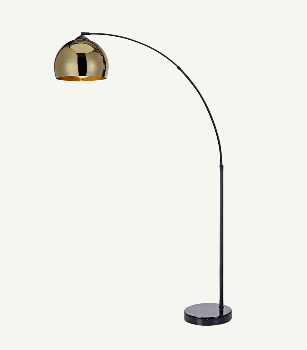 Hana Arc Lamp Living Room Setup