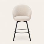 Upholstered Swivel Counter Stool - Set of 2 with 26in Seat Height