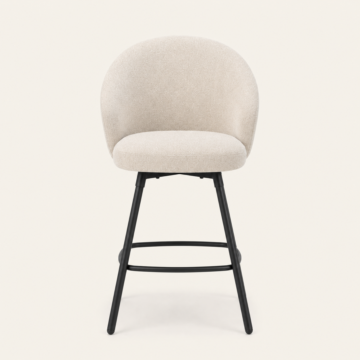 Upholstered Swivel Counter Stool - Set of 2 with 26in Seat Height