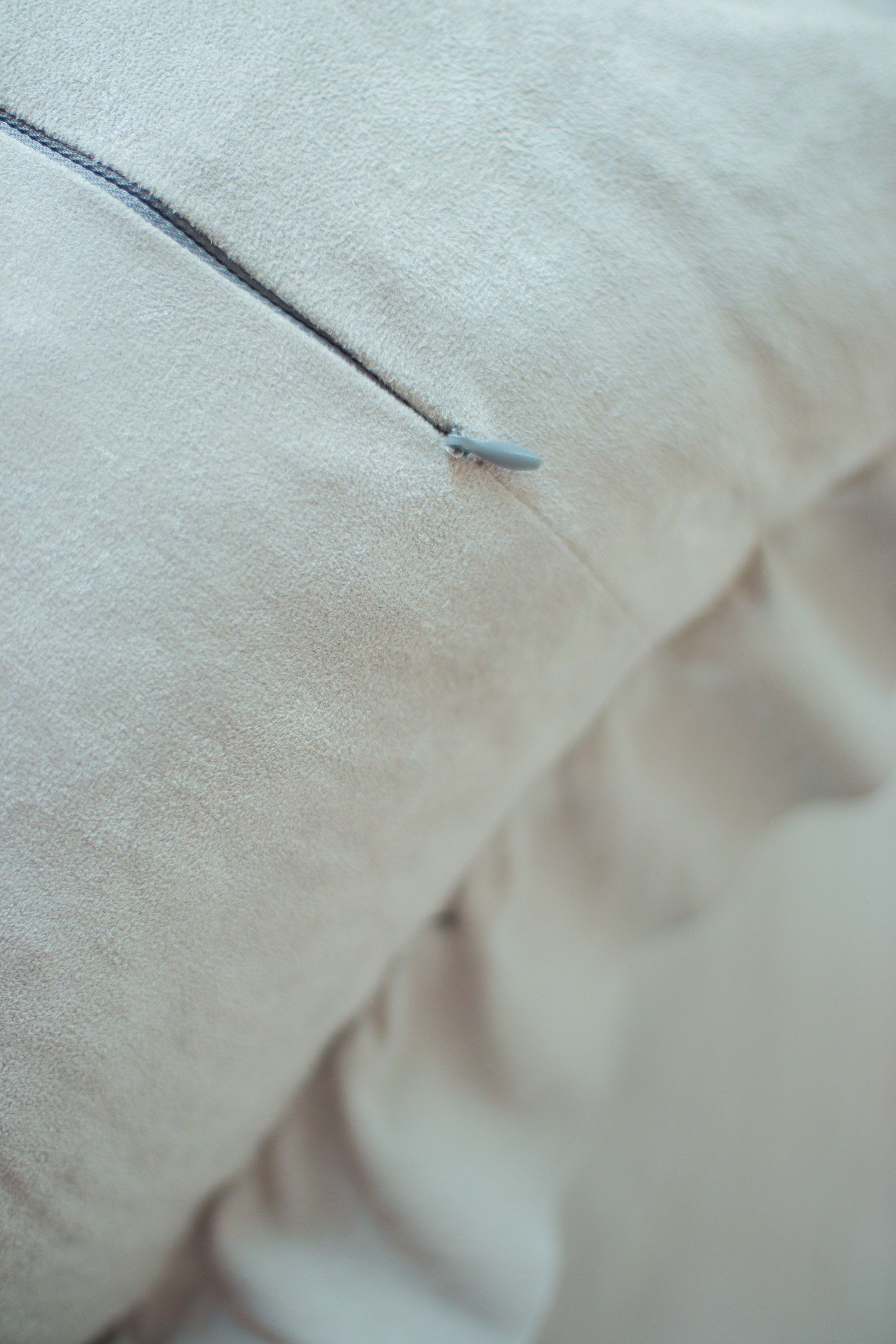 French Chic Ruffled Faux Suede Pillow Cover back zipper