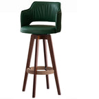 Leather bar stool side view