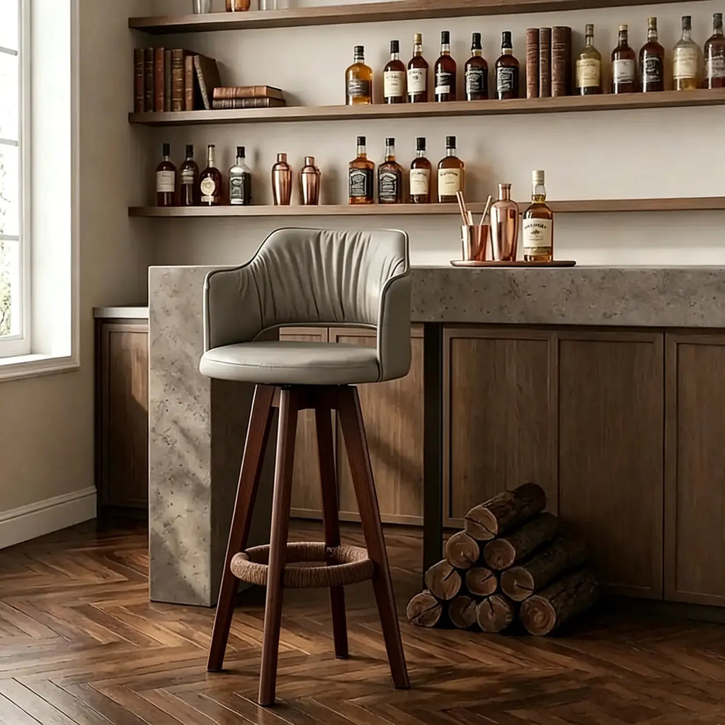 Leather stool lifestyle shot