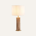 Rustic Wood Table Lamp Set of 2 - Natural Base with Linen Shade 20.7in