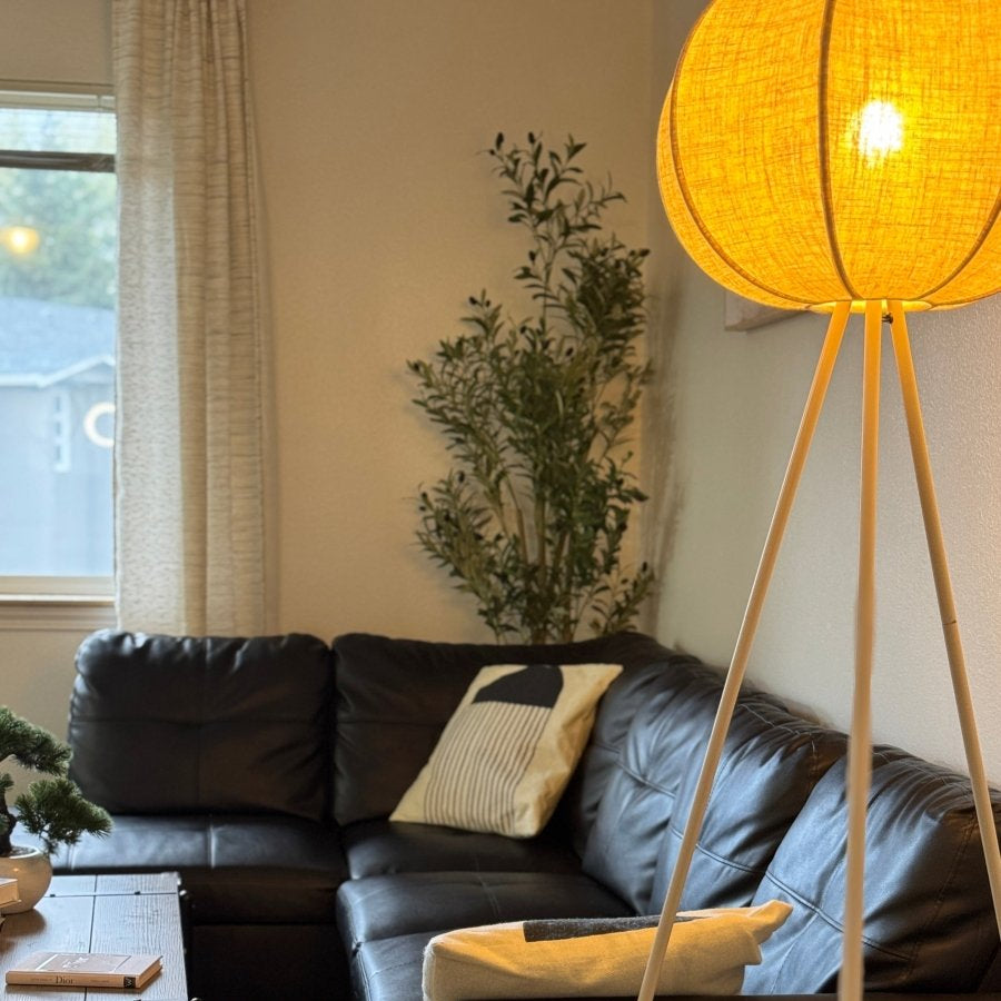 Tripod Lamp in living room