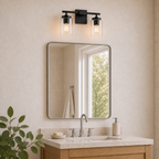 Meridian 2-Light Vanity Bar Black Compact