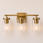 Meridian 3-Light Vanity Brass Finish
