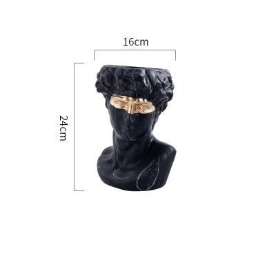 Art sculpture vase back view