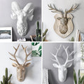 Deer head wall sculpture front view