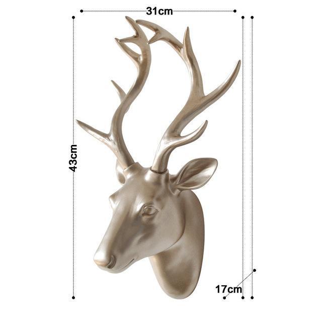 Animal wall decor on feature wall