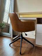 Modern Faux Leather Swivel Office Chair - Ergonomic Desk Chair