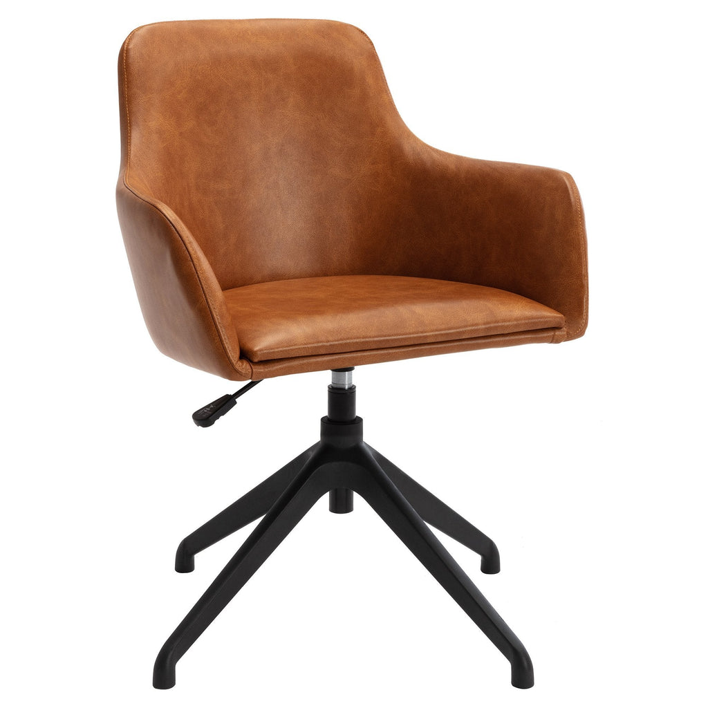 Modern Faux Leather Swivel Office Chair - Ergonomic Desk Chair