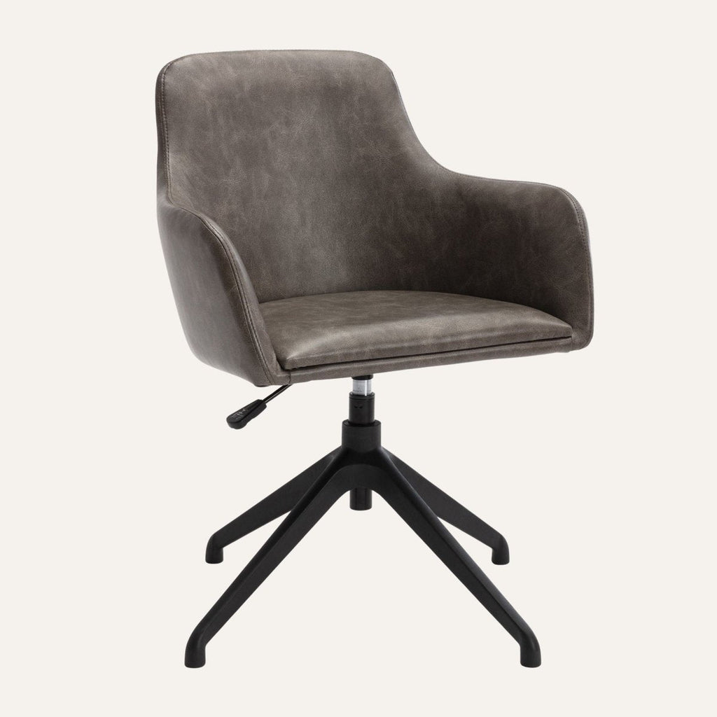 Modern Faux Leather Swivel Office Chair - Ergonomic Desk Chair