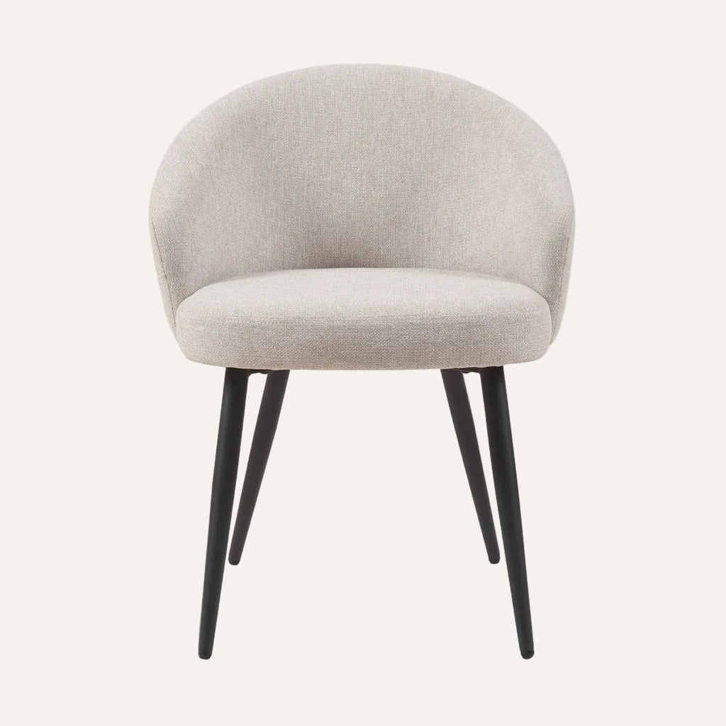 Wide-Seat Modern Dining Chair Set of 2 - full product view