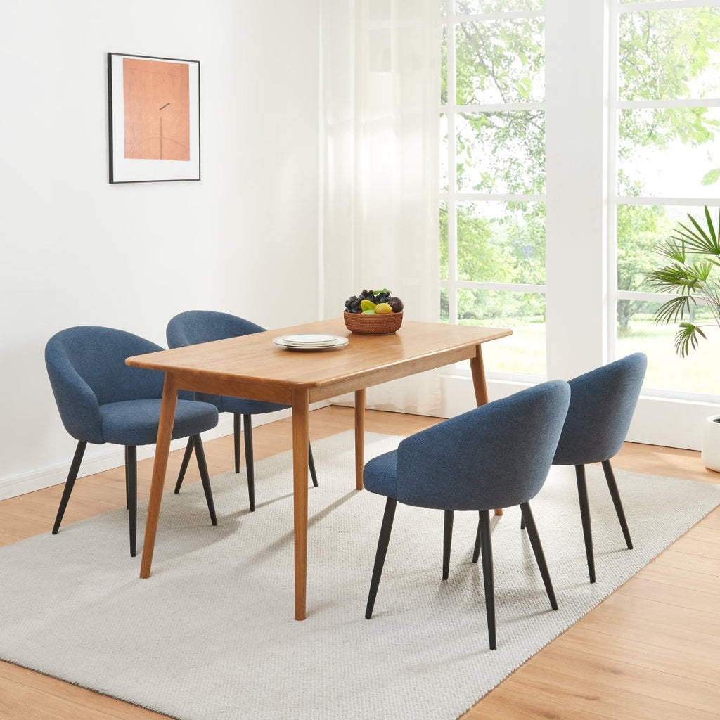 Sereni chair set styled in a bright contemporary dining space
